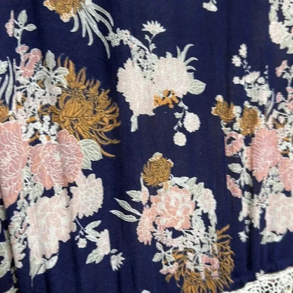 Melrose and Market Women Blue Kimono M - Picture 10 of 12